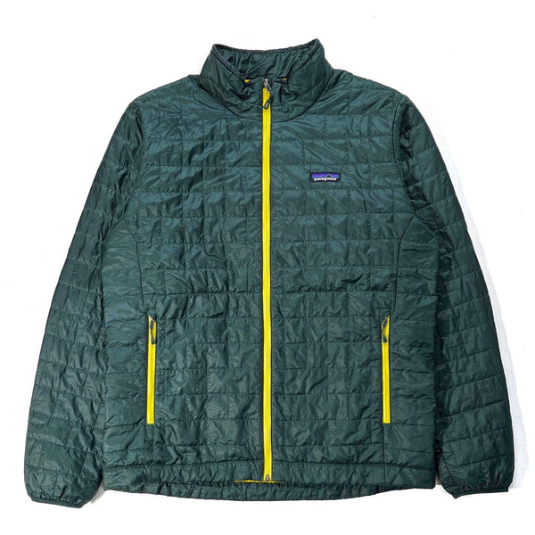 2016 Patagonia Nano Puff Jacket, Legend Green/Yosemite Yellow (L)