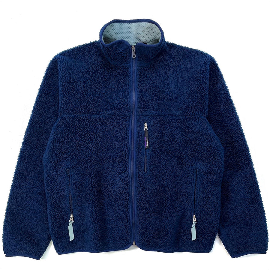 1999 Patagonia Made In The U.S.A. Retro Pile Cardigan, Navy (L)