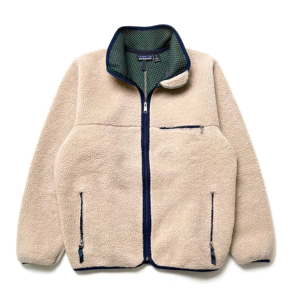 1994 Patagonia Retro Pile Cardigan, Natural/Hunter (XL)