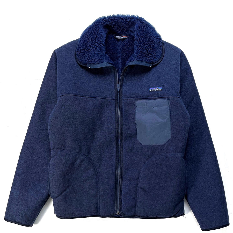 1984 Patagonia Made In The U.S.A. Pile Cardigan, Navy (S)
