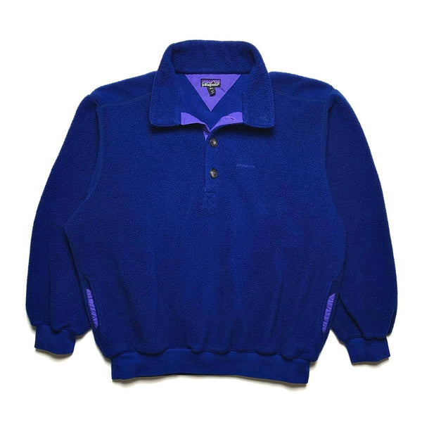 SP92 Patagonia Collared Synchilla Pullover, Navy/Purple (XL)