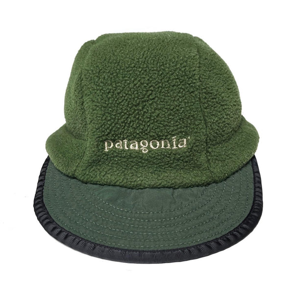 2000 Patagonia Synchilla Duckbill Cap, Olive Green & Black (M)