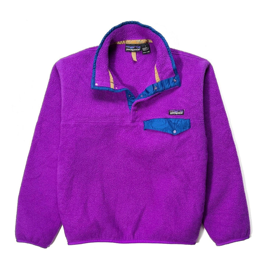 1993 Patagonia Synchilla Snap-T, Bright Purple & Cobalt (S)