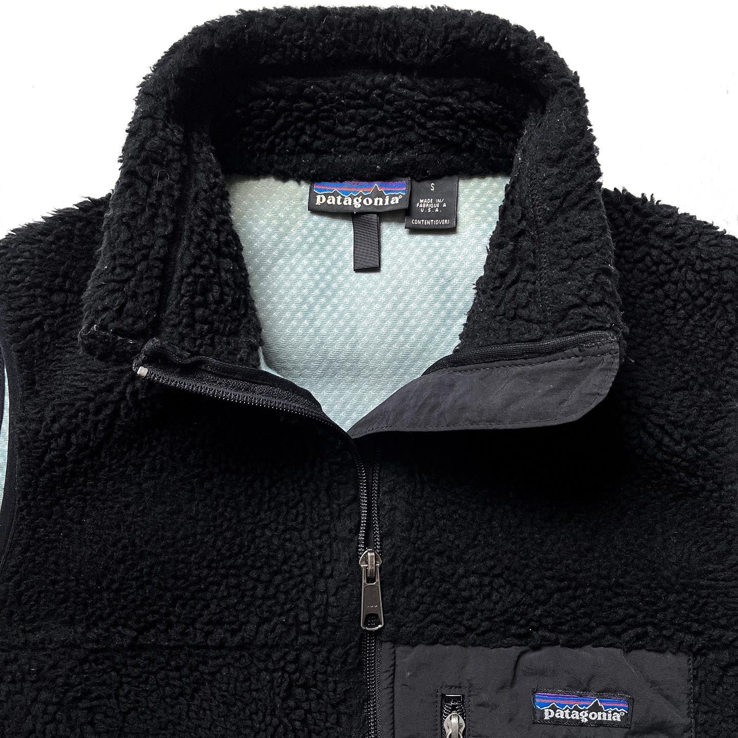 2000 Patagonia Made In The U.S.A. Classic Retro-X Vest, Black (S)