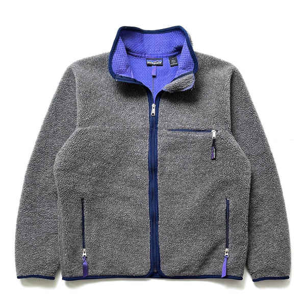 1992 Patagonia Made In The U.S.A. Retro Pile Cardigan, Charcoal (L)