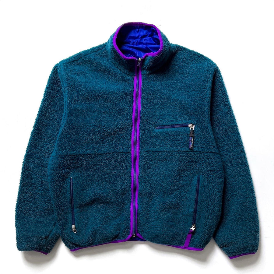 1993 Patagonia Reversible Pile Glissade Cardigan, Bluegrass (L)