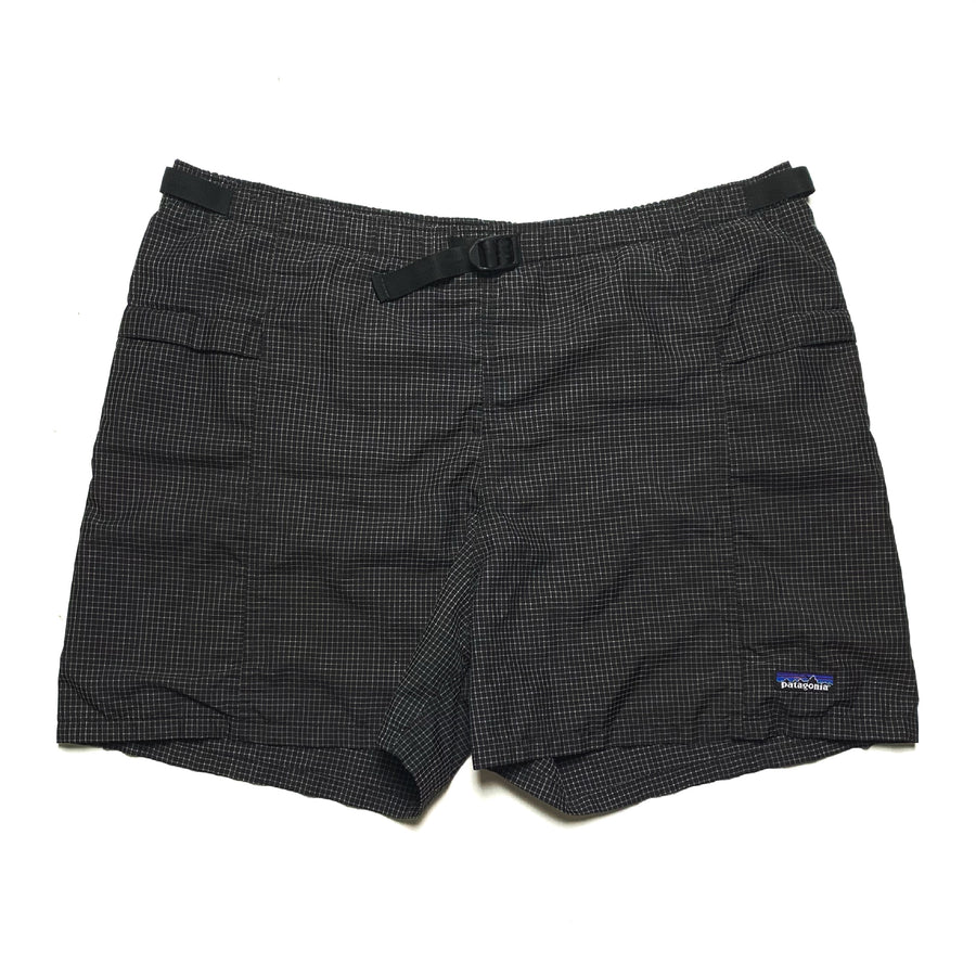 1997 Patagonia 3.5” River Shorts, Black Gridstop (XL)