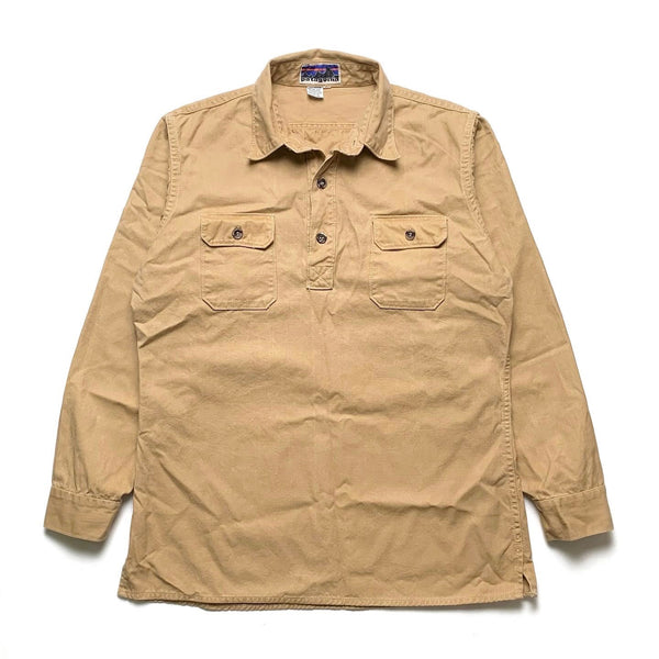 1970s Patagonia Canvas Popover Shirt, Tan (L)