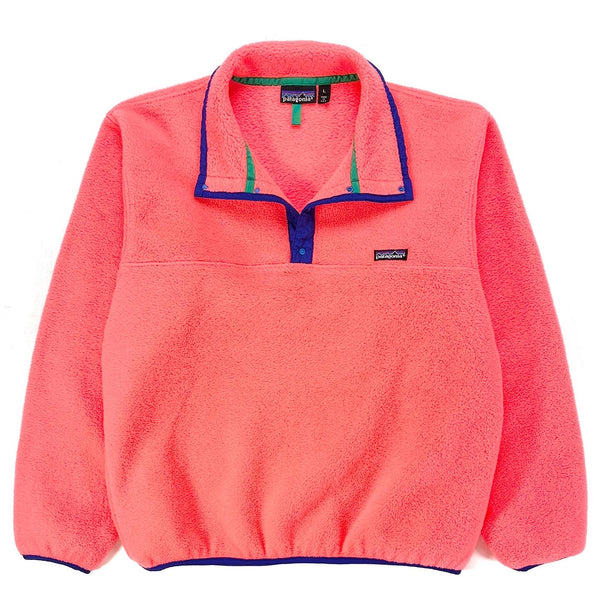 1989 Patagonia Made In The U.S.A. Synchilla Snap-T, Neon Orange (L)