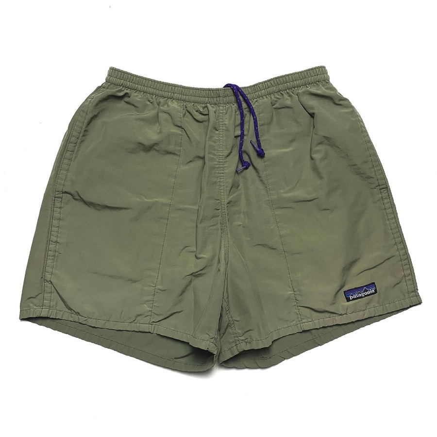 1990s Patagonia 3.5” Baggies Shorts, Light Olive/Purple (S)