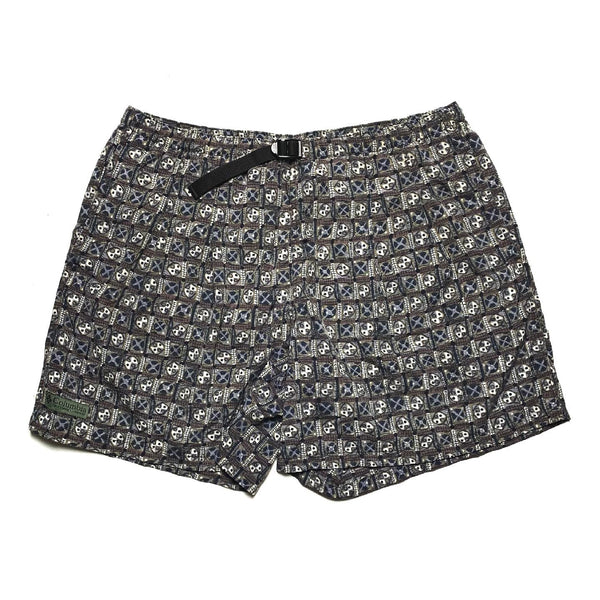 1990s Columbia Sportswear 6” Printed Belted Nylon Shorts (L)