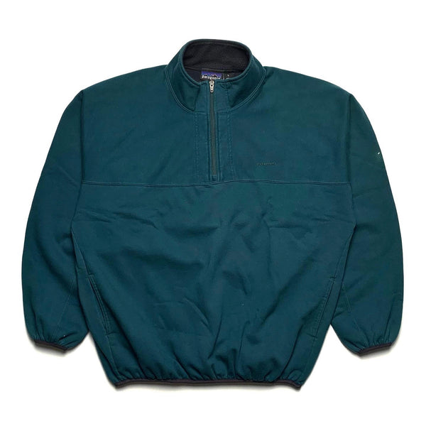 FA95 Patagonia Half-Zip Pullover, Dark Teal/Boards Print (L/XL)