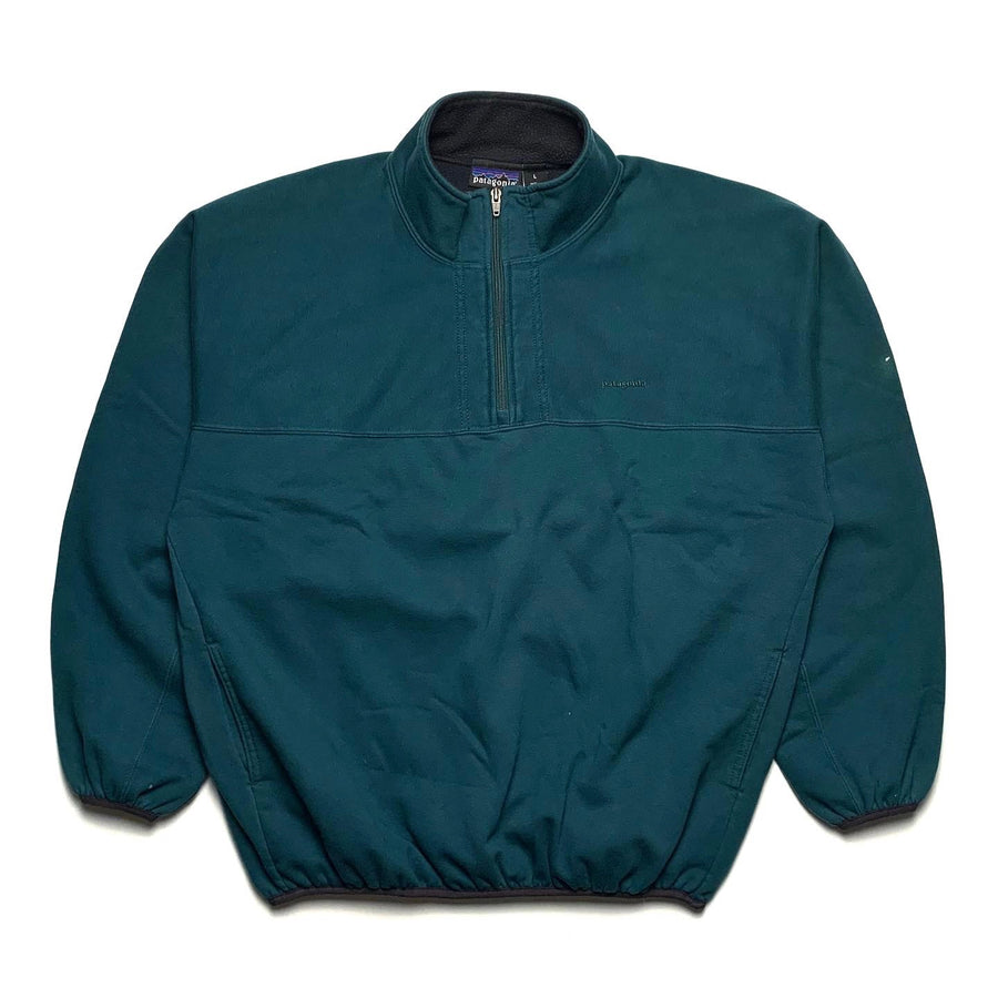 FA95 Patagonia Half-Zip Pullover, Dark Teal/Boards Print (L/XL)