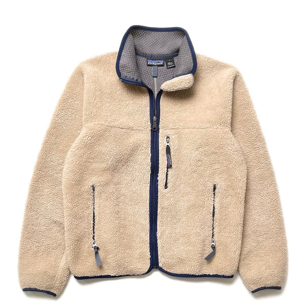 1999 Patagonia Retro Pile Cardigan, Natural & Dark Ash (S/M)