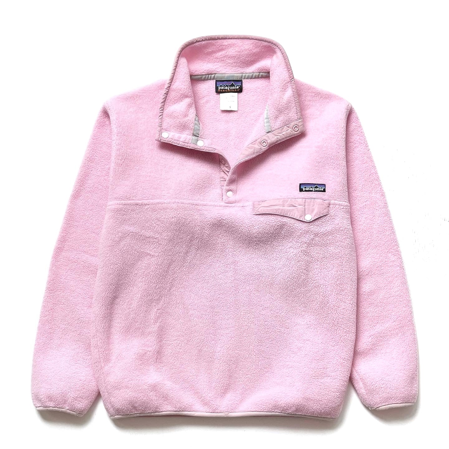 2004 Patagonia Made In The U.S.A. Synchilla Snap-T, Light Pink (S/M)