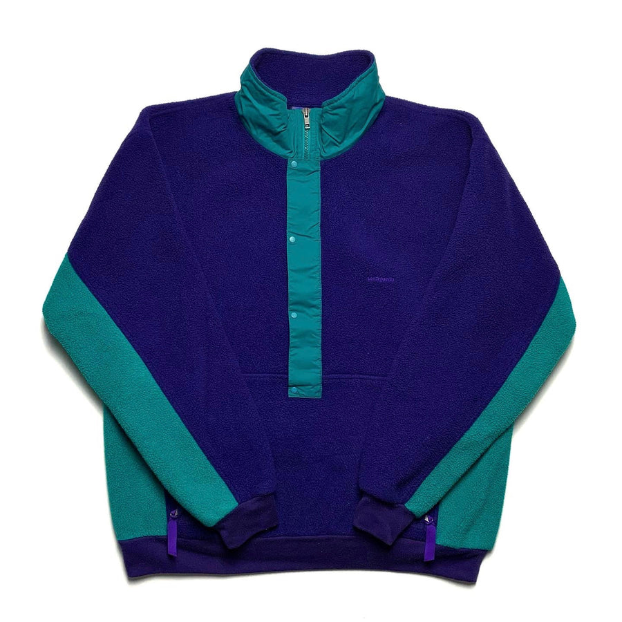 FA90 Patagonia Synchilla Snap-Sweater, Bright Purple & Teal (XL)