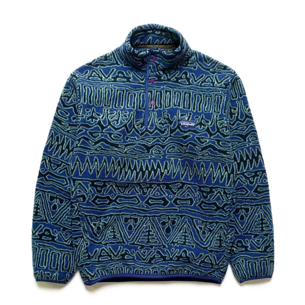 Fall 1998 Patagonia Printed Synchilla Snap-T, Switchback: Storm Blue (S)