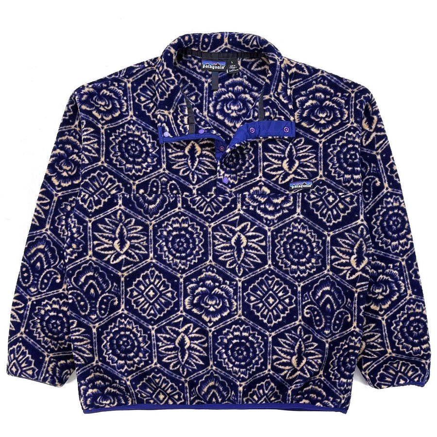 1995 Patagonia Printed Synchilla Snap-T, Nepali Hexagon (L)