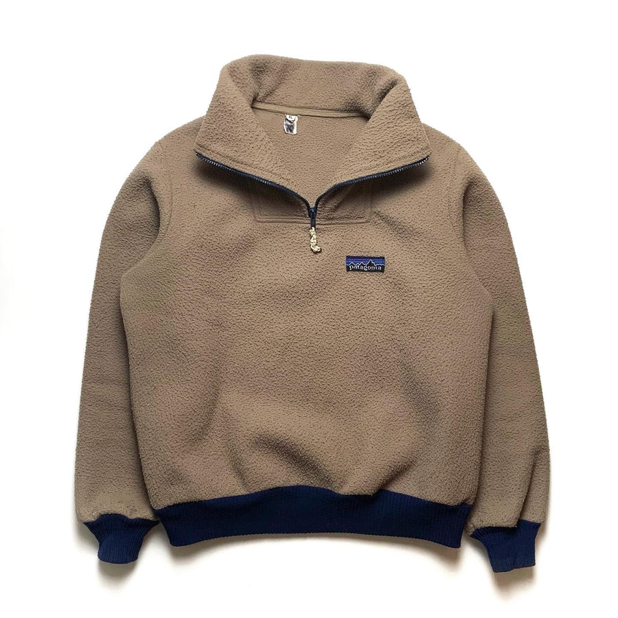 1980s Patagonia Bunting Fleece Pullover, Tan (XL)