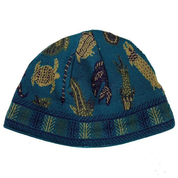 1980s Patagonia Wool & Acrylic Knit Ski Hat, Sea Creatures (M)