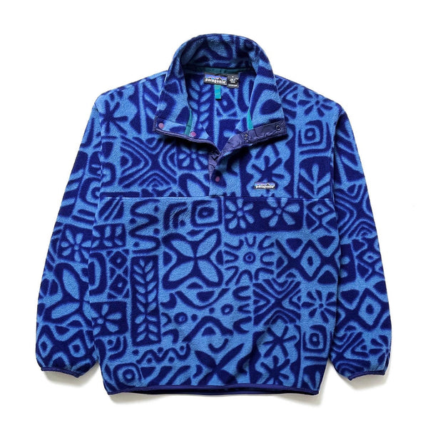 1995 Patagonia Printed Snap-T, Island Block: Bluesmoke (M)