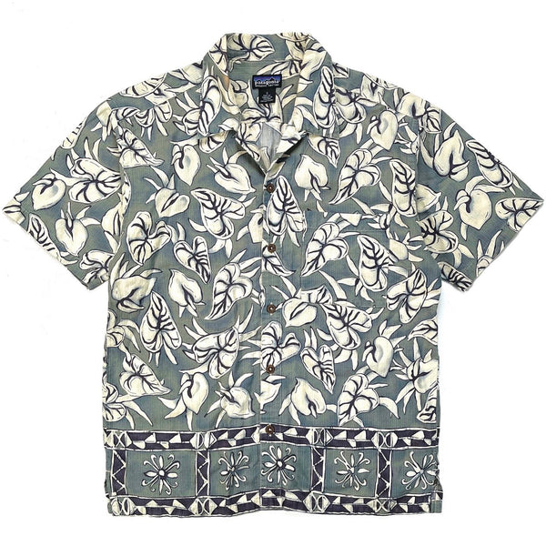 2001 Patagonia Mens A/C Print Shirt, Tonga Border: Sagebrush (S)