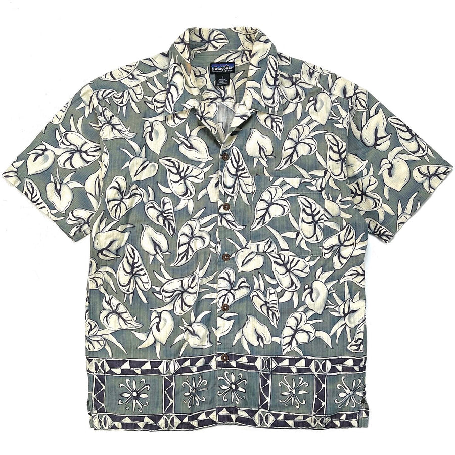 2001 Patagonia Mens A/C Print Shirt, Tonga Border: Sagebrush (S)