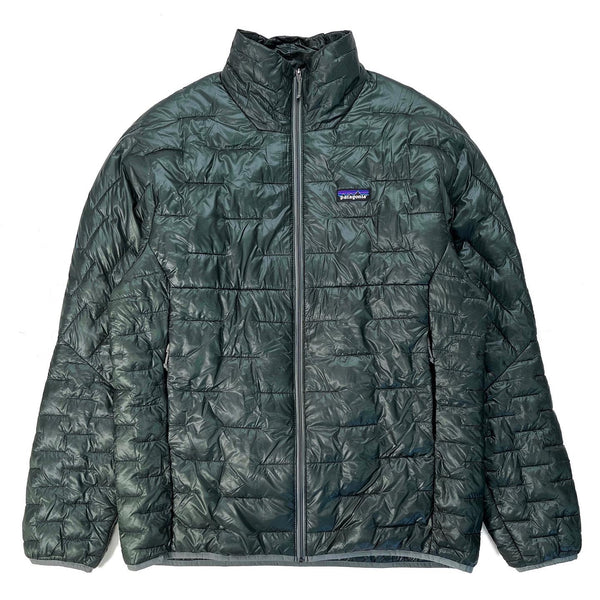 2019 Patagonia Mens Micro Puff Insulated Jacket, Carbon Green (L)