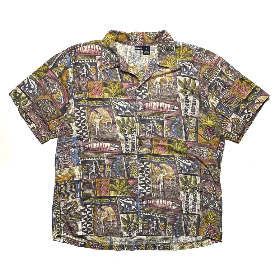 SP95 Patagonia Mens Printed A/C Shirt, Island Print (M Fits L)