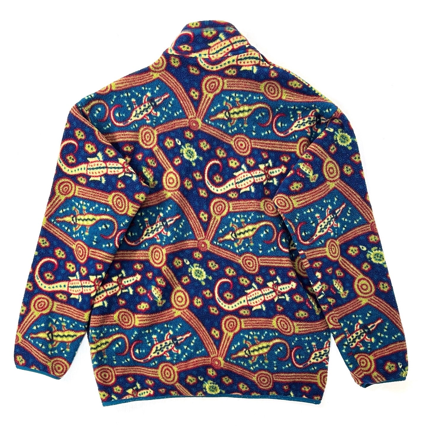1998 Patagonia Printed Synchilla Snap-T Pullover, Crocodile: Bluegrass (M)