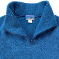 1970s Patagonia “Big Label” Bunting Half-Zip Fleece Sweater, Blue (L)