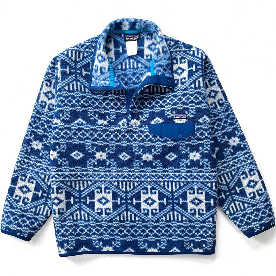 2011 Patagonia Printed Synchilla Snap-T, Fischer: Classic Navy (M)