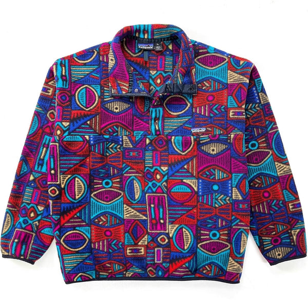 1995 Patagonia Printed Synchilla Snap-T Pullover, Aboriginal (XL)