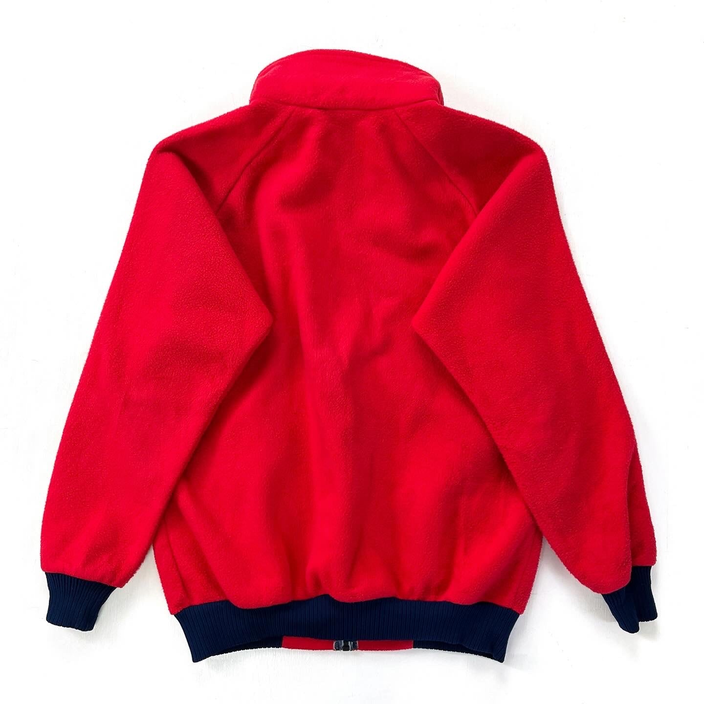 1983 Patagonia Bunting Full-Zip Fleece Jacket, Red & Navy (L)