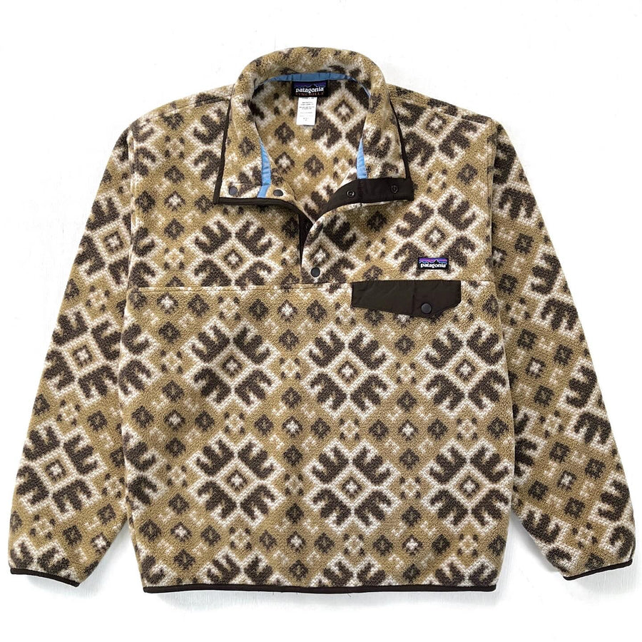 2013 Patagonia Printed Synchilla Snap-T, Aurora: Retro Khaki (M)