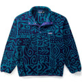1995 Patagonia Printed Synchilla Snap-T, Island Block: Dark Teal (M)