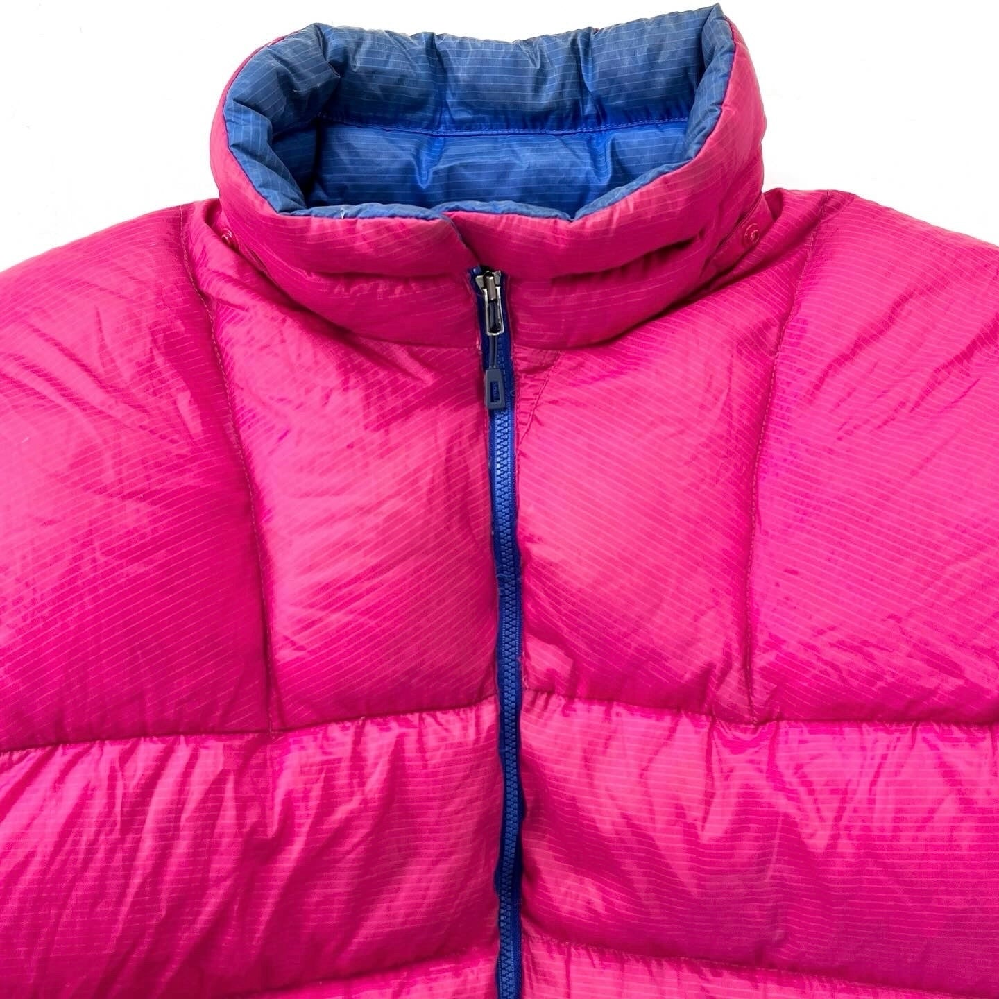 1989 Patagonia Hi Loft Goose Down Jacket Fuchsia Electric Blue L