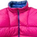 1989 Patagonia Hi-Loft Full-Zip Goose Down Jacket, Fuchsia & Electric Blue (L)