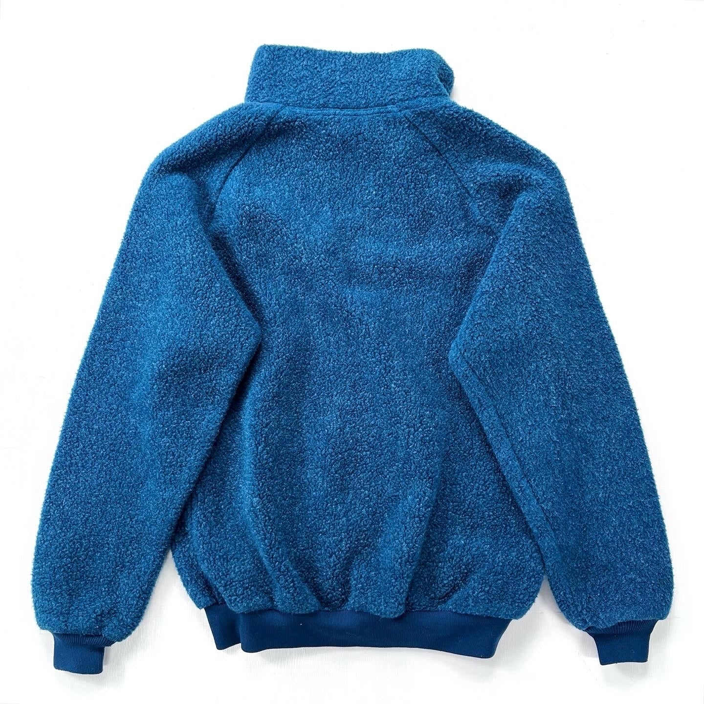 1970s Patagonia “Big Label” Bunting Half-Zip Fleece Sweater, Blue (L)
