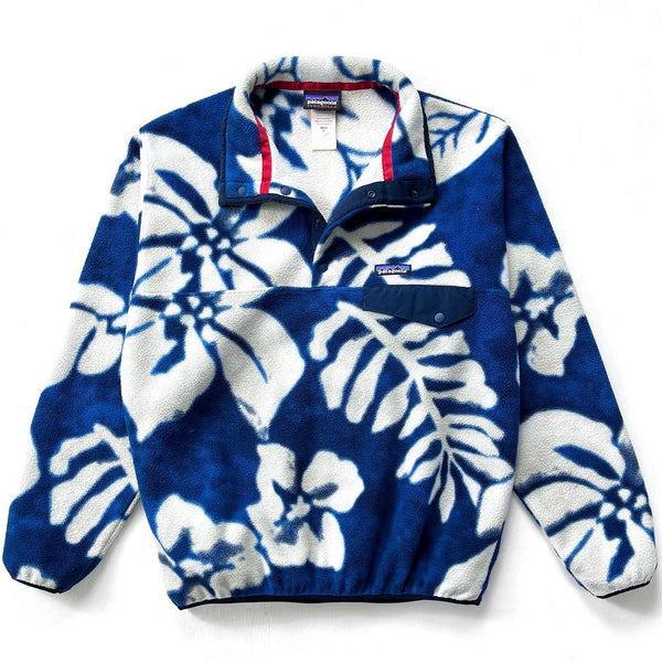 2015 Patagonia Printed Synchilla Snap-T, Spice Garden: Blue (M)