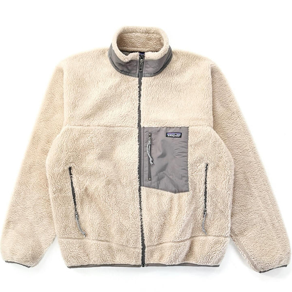 2002 Patagonia Made In Canada Retro-X Fleece Jacket, Natural (L)