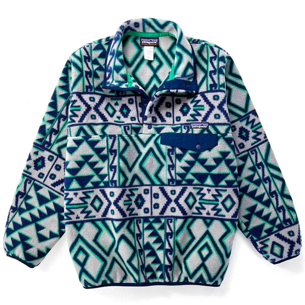 2014 Patagonia Printed Snap-T, Montana Siete: Feather Grey (XS/S)