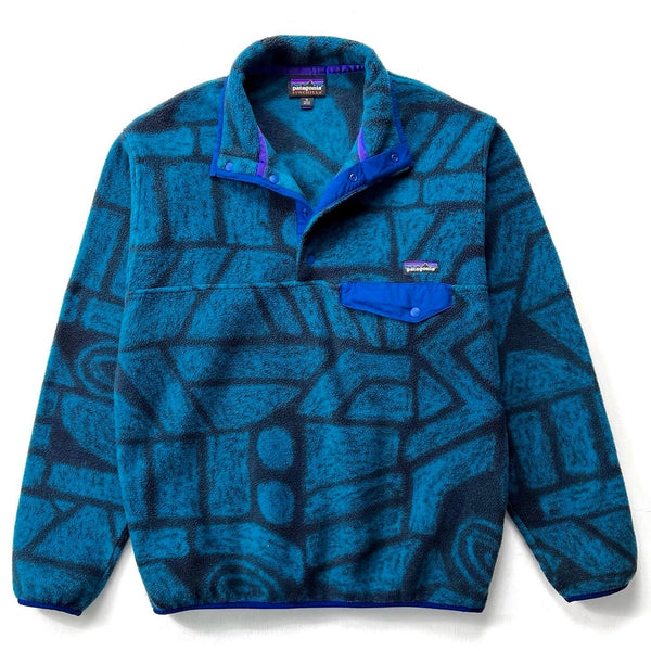 2015 Patagonia Printed Synchilla Snap-T, Shale: Navy Blue (M)
