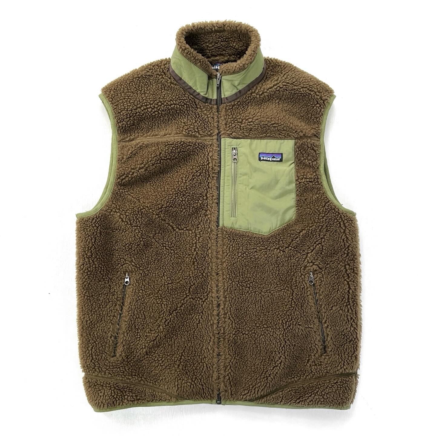 2012 Patagonia Classic Retro-X Fleece Vest, Mushroom Brown (L)