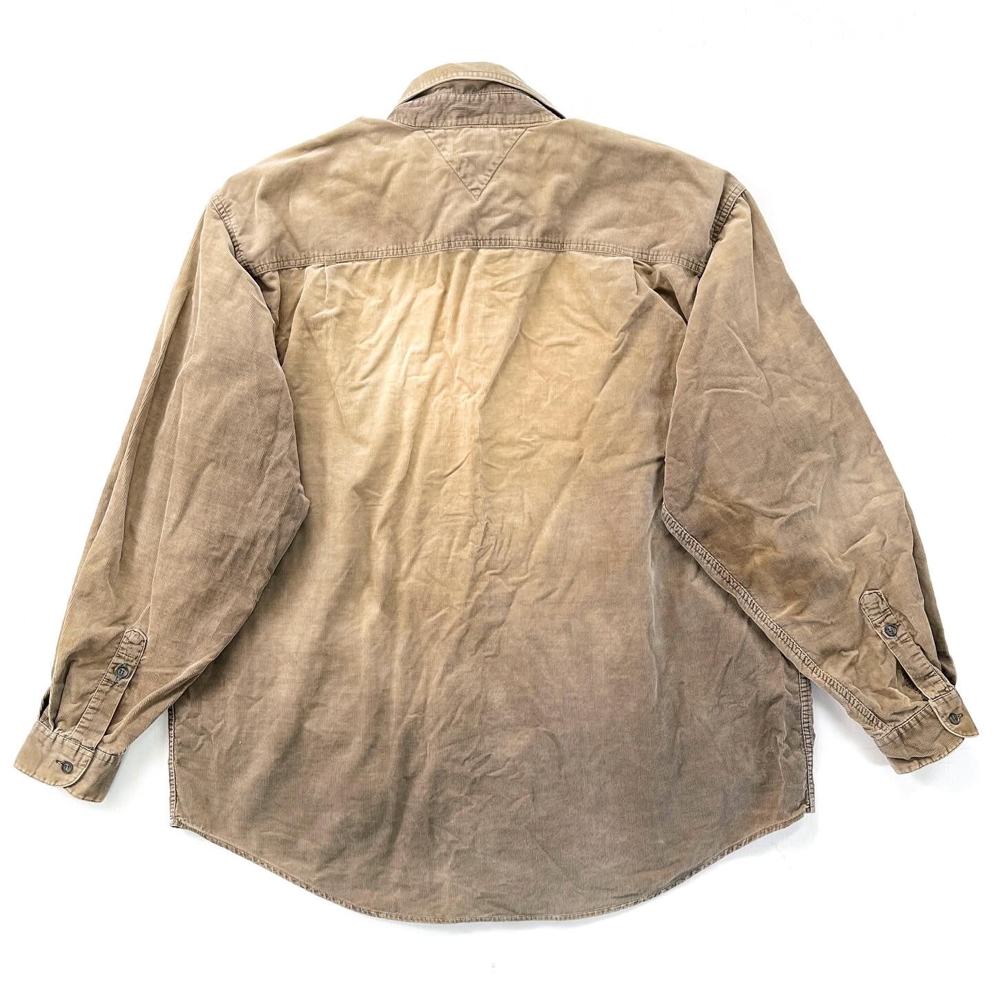1990 Patagonia Lightweight Cotton Corduroy Shirt, Tan (XL)