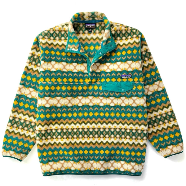 2015 Patagonia Printed Synchilla Snap-T, Cliff: Arbor Green (M)