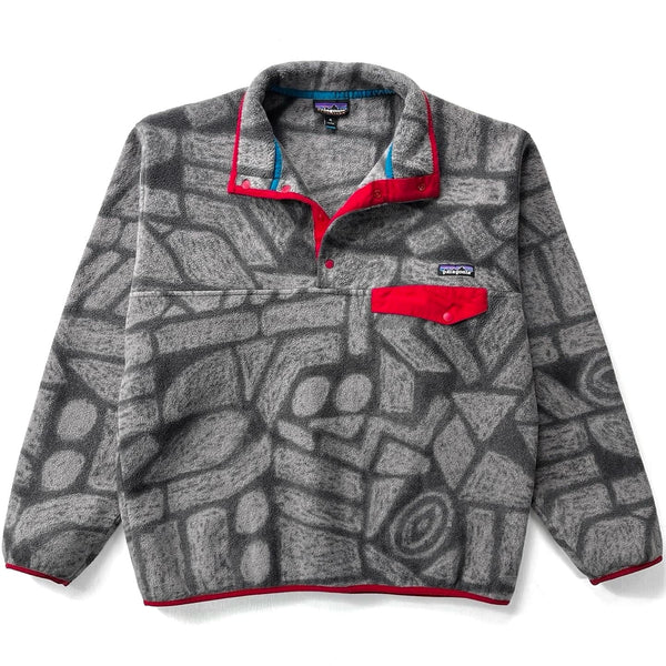 2015 Patagonia Printed Synchilla Snap-T, Shale: Forge Grey (XL)