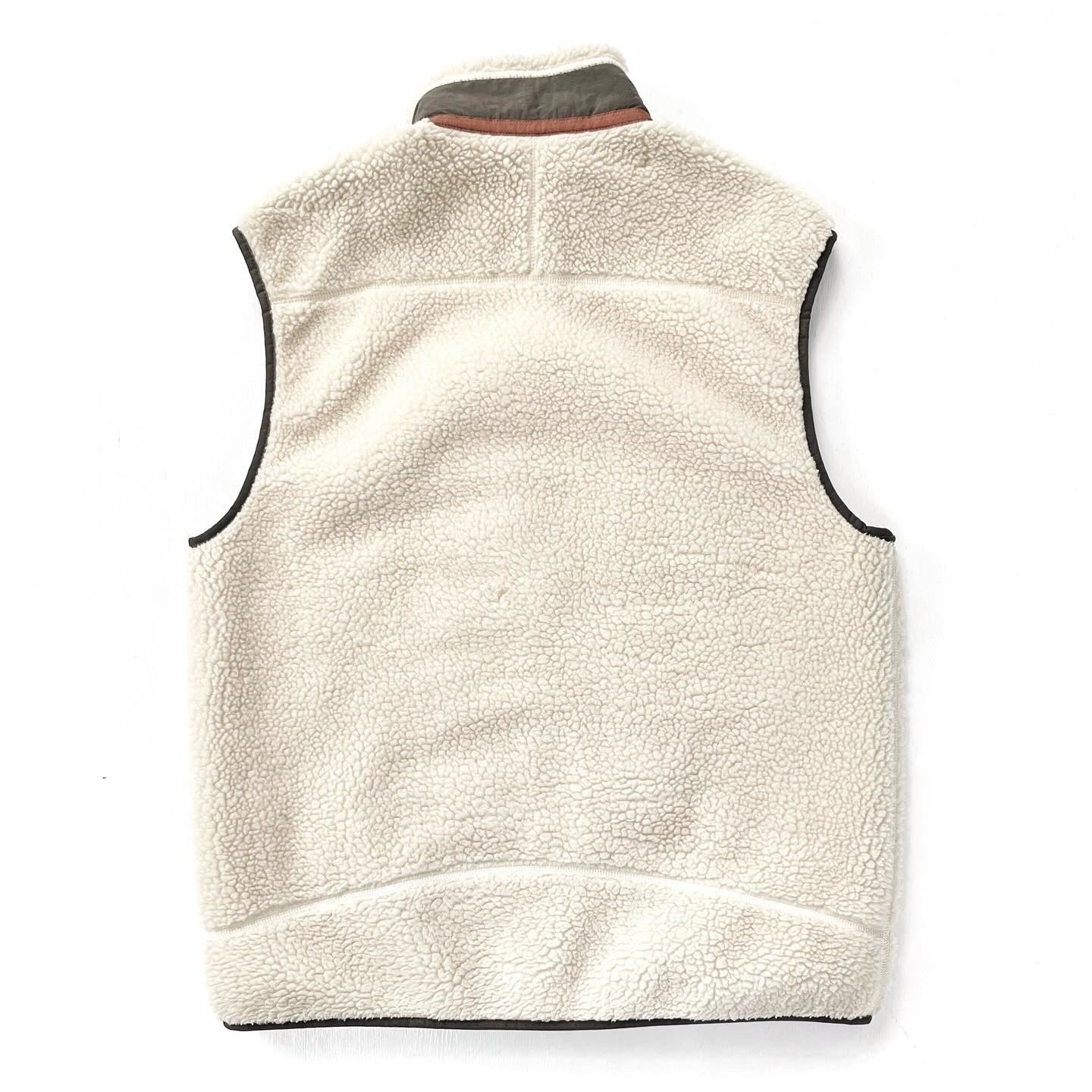 2012 Patagonia Classic Retro-X Fleece Vest, Natural & Walnut (L)