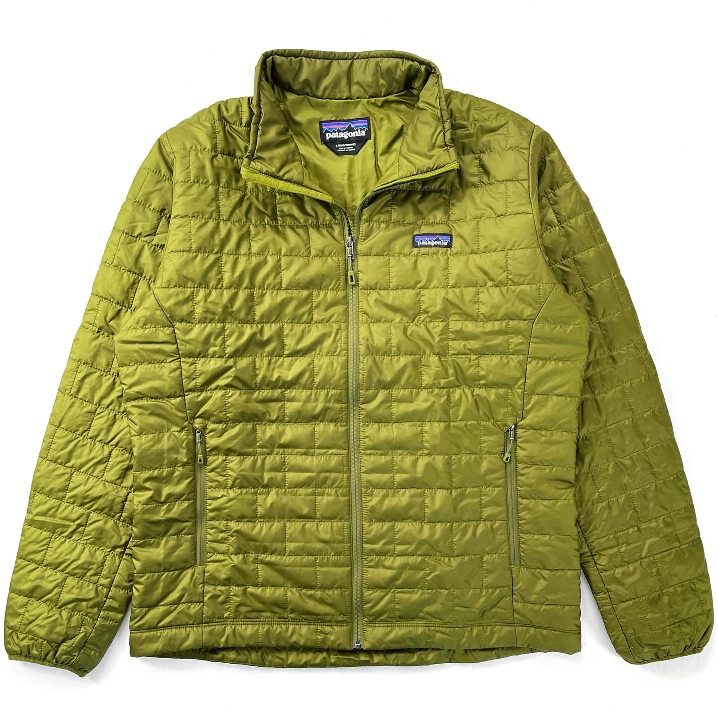 Patagonia Nano Puff Down Quilted Jacket - Nouveau Green w/Nouveau Green, Insulated Jackets