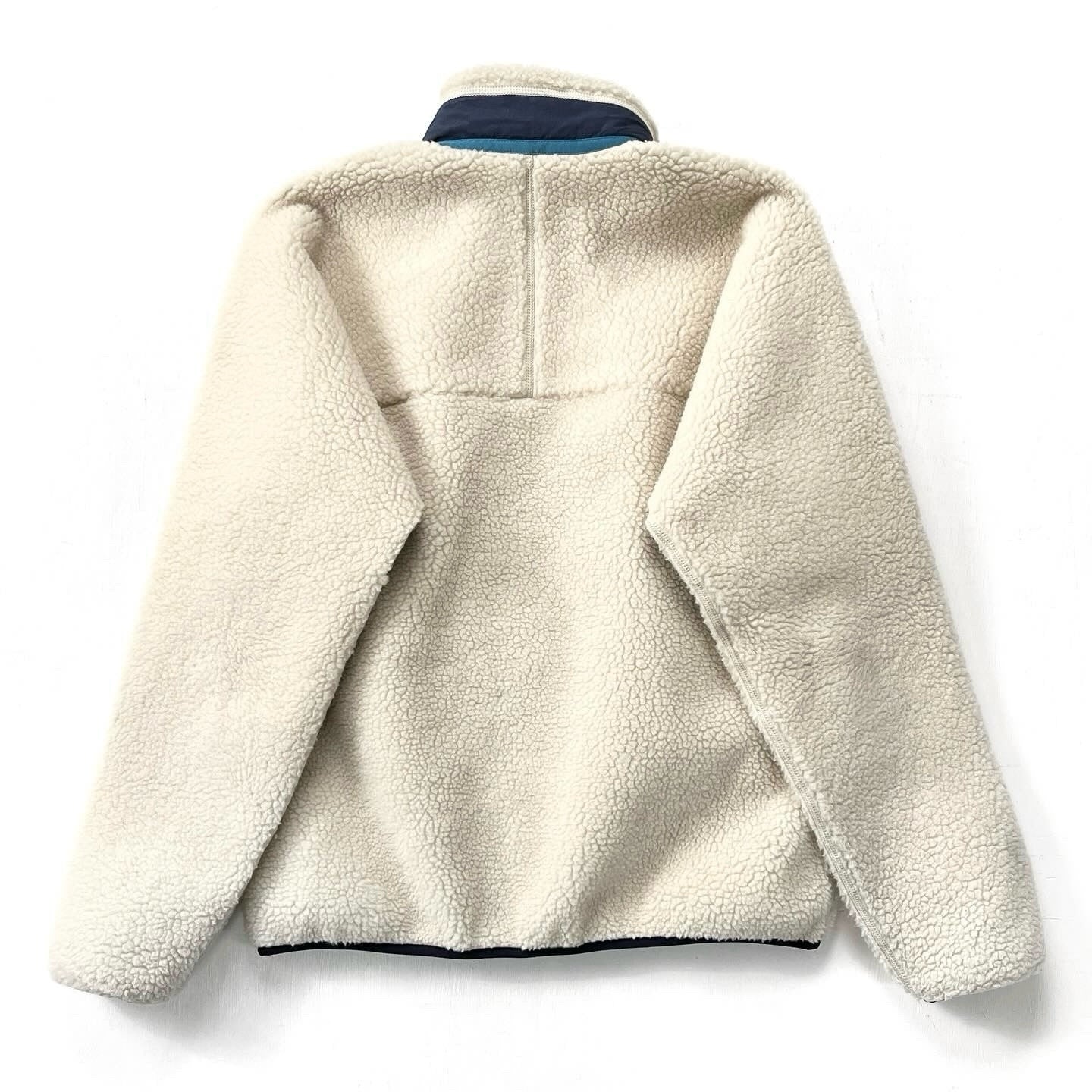 2015 Patagonia Retro-X Fleece Jacket, Natural & Classic Navy (S)